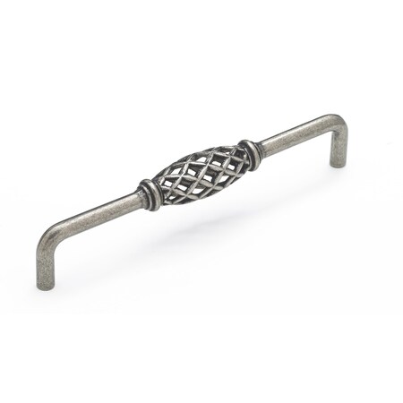 Richelieu 6-5/16 in. (160 mm) Center-to-Center Natural Iron Traditional Drawer Pull BP767160908