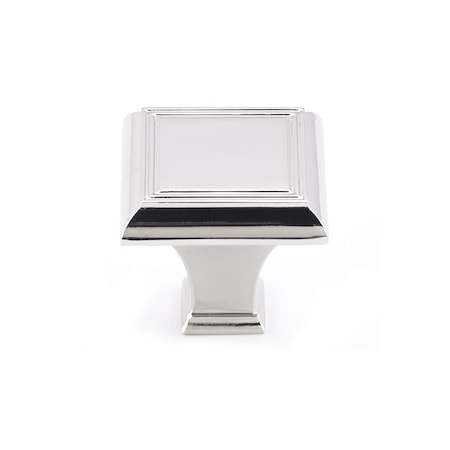 Richelieu 1 3/8 in. X 1 3/8 in. (35 mm x 35 mm) Polished Nickel Traditional Metal Cabinet Knob BP77535180