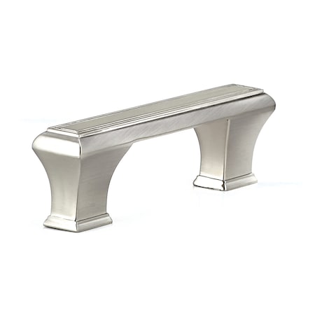 Richelieu 3 3/4 in (96 mm) Center-to-Center Brushed Nickel Traditional Drawer Pull BP77596195