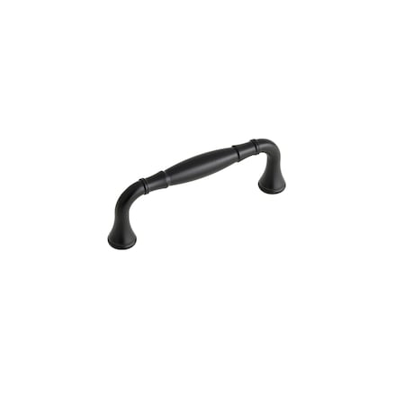 Richelieu 3 3/4 in (96 mm) Center-to-Center Matte Black Traditional Drawer Pull BP79096900