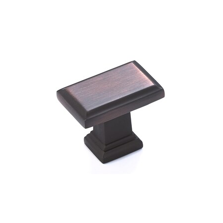Richelieu Hardware 1 1/2 in. X 15/16 in. (38 mm x 24 mm) Brushed Oil-Rubbed Bronze Transitional Metal Cabinet Knob BP79538BORB