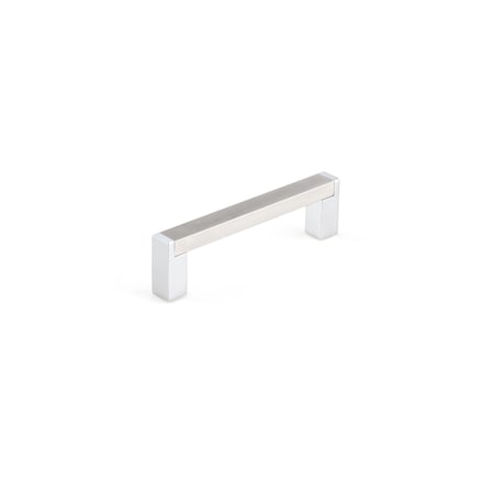 Richelieu 3 3/4 in (96 mm) Center-to-Center Chrome, Brushed Nickel Contemporary Cabinet Pull BP80196140