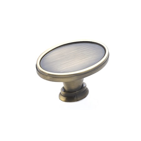 Richelieu 1 17/32 in (39 mm) x 31/32 in (25 mm) Antique English Transitional Cabinet Knob BP80239AE