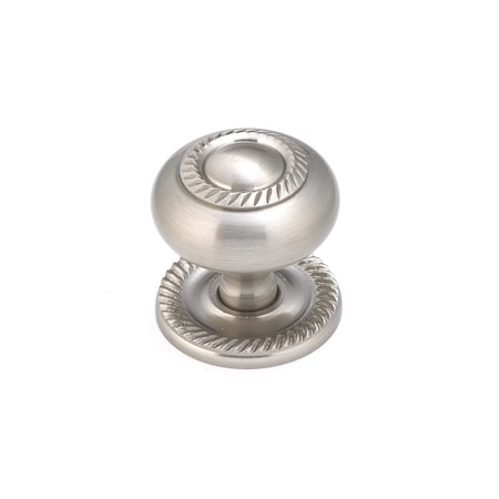 Richelieu 1 1/2 in (38 mm) Brushed Nickel Traditional Brass Cabinet Knob BP8048195