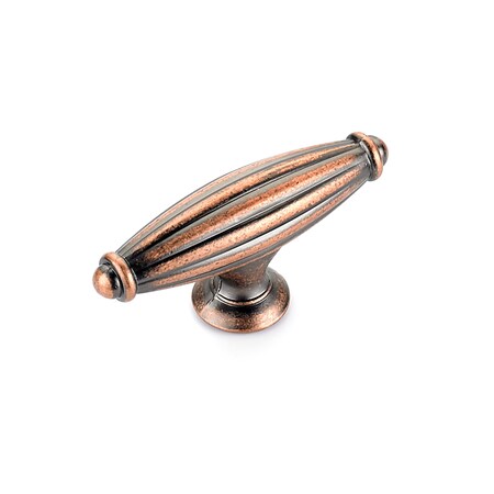 Richelieu 2 9/16 in. X 25/32 in. (65 mm x 20 mm) Antique Copper Traditional Metal Cabinet Knob BP8061865193