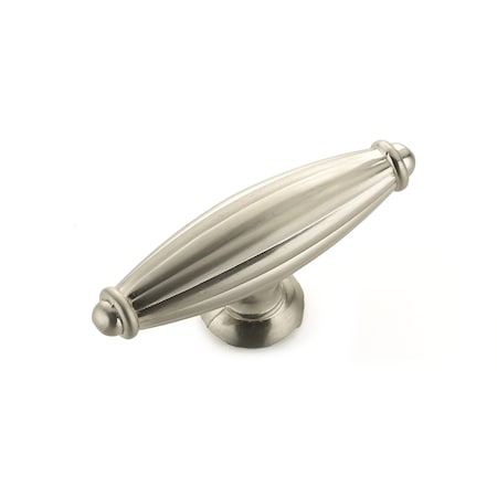 Richelieu 2 9/16 in. X 25/32 in. (65 mm x 20 mm) Brushed Nickel Traditional Metal Cabinet Knob BP8061865195