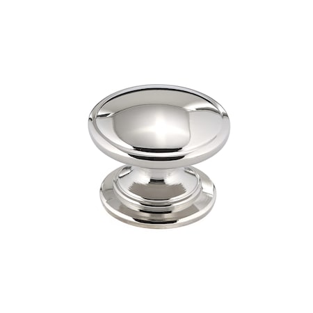 Richelieu 1 1/4 in (32 mm) Polished Nickel Traditional Cabinet Knob BP80980180
