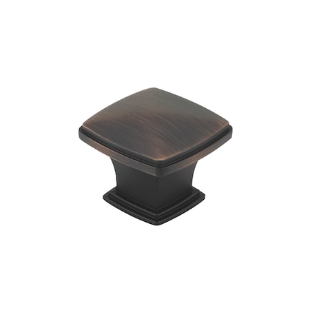 Richelieu Hardware 1 11/16 in. X 1 11/16 in. (43 mm x 43 mm) Brushed Oil-Rubbed Bronze Transitional Metal Cabinet Knob BP81045BORB
