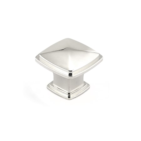 Richelieu 1 7/32 in (31 mm) x 1 7/32 in (31 mm) Polished Nickel Transitional Cabinet Knob BP81091180