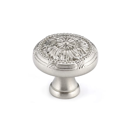 Richelieu 1 1/4 in (32 mm) Brushed Nickel Traditional Metal Cabinet Knob BP82465195
