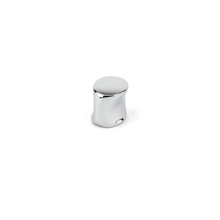 Richelieu 1 3/16-inch (30 mm) x 7/8-inch (22 mm) Chrome Contemporary Cabinet Knob BP8287130140