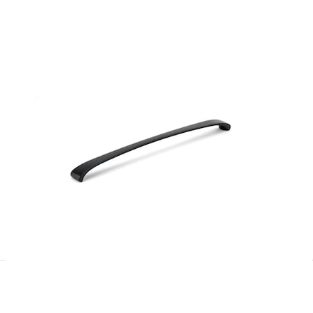 Richelieu 12 5/8 in (320 mm) Center-to-Center Matte Black Contemporary Cabinet Pull BP82871320900