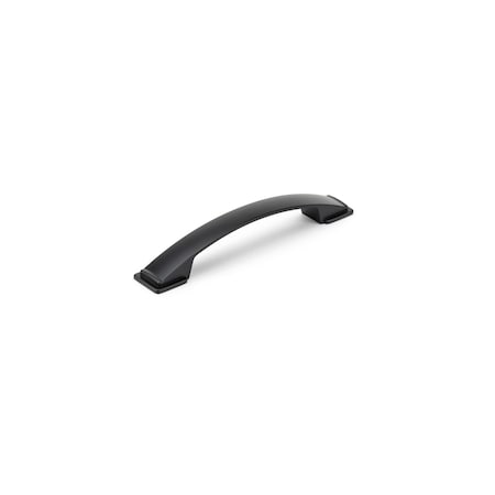 Richelieu 5 1/16 in (128 mm) Center-to-Center Matte Black Contemporary Cabinet Pull BP83235128900