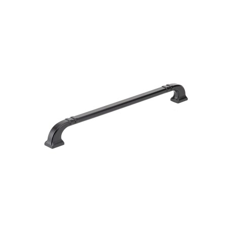 Richelieu 12 5/8-inch (320 mm) Center to Center Matte Black Transitional Cabinet Pull BP8650320900
