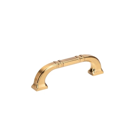 Richelieu 3 3/4-inch (96 mm) Center to Center Aurum Brushed Gold Transitional Cabinet Pull BP865096158
