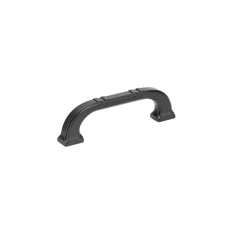 Richelieu 3 3/4-inch (96 mm) Center to Center Matte Black Transitional Cabinet Pull BP865096900