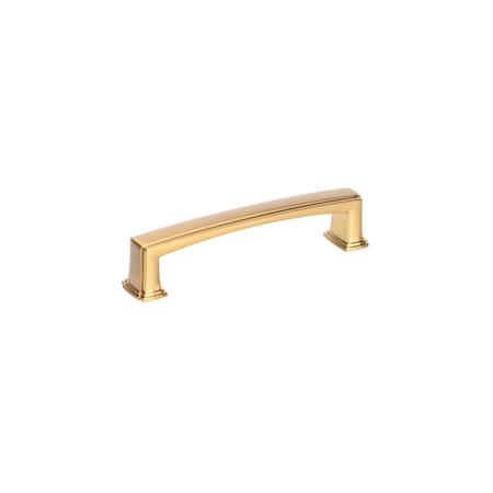 Richelieu 5 1/16-inch (128 mm) Center to Center Aurum Brushed Gold Transitional Cabinet Pull BP8675128158