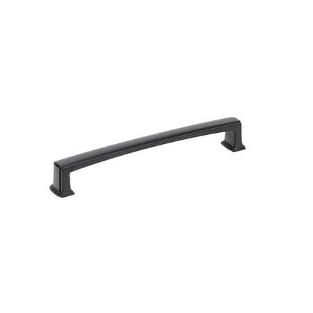 Richelieu 7 9/16-inch (192 mm) Center to Center Matte Black Transitional Cabinet Pull BP8675192900