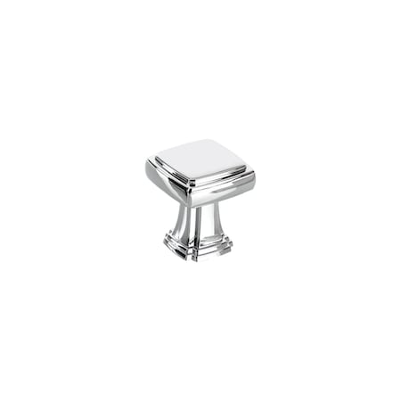 Richelieu 1 1/8-inch (28 mm) x 1 1/8-inch (28 mm) Chrome Transitional Cabinet Knob BP867528140