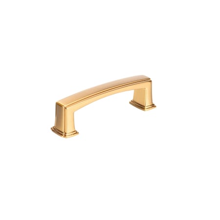 Richelieu 3 3/4-inch (96 mm) Center to Center Aurum Brushed Gold Transitional Cabinet Pull BP867596158