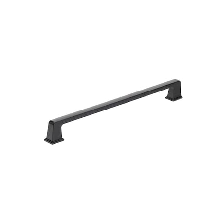 Richelieu 12-inch (305 mm) Center to Center Matte Black Traditional Cabinet Pull BP869512900