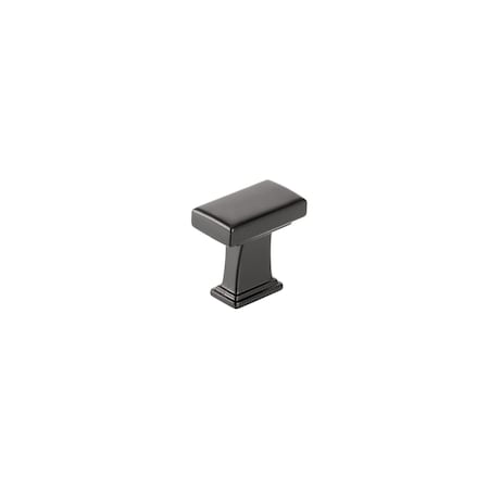 Richelieu 1 1/8-inch (28 mm) x 5/8-inch (16 mm) Matte Black Transitional Cabinet Knob BP869528900