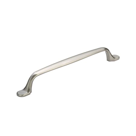 Richelieu 10-1/16 in. (256 mm) Center-to-Center Brushed Nickel Traditional Drawer Pull BP8710256195