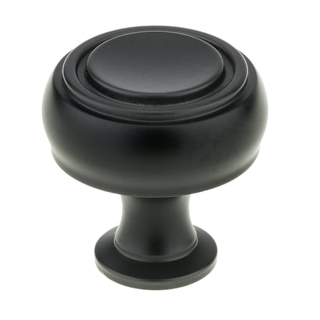 Richelieu 1 5/16 in (33 mm) Black Contemporary Cabinet Knob BP872233900