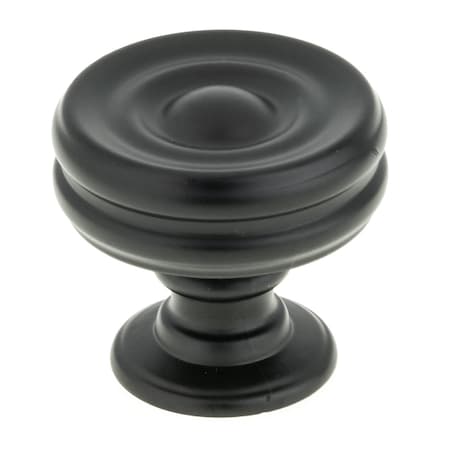 Richelieu 1 3/8 in (35 mm) Black Contemporary Metal Cabinet Knob BP872535900