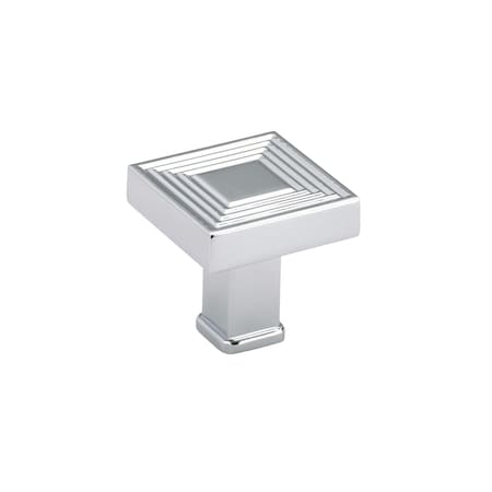 Richelieu 1 3/8 in (35 mm) x 1 3/8 in (35 mm) Chrome Transitional Cabinet Knob BP87883535140