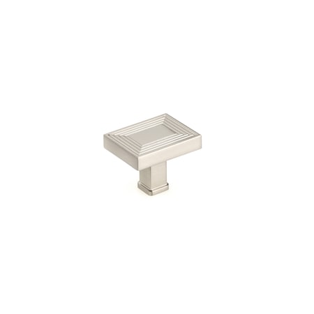 Richelieu 1 3/4 in (45 mm) x 1 3/8 in (35 mm) Brushed Nickel Transitional Cabinet Knob BP87883545195