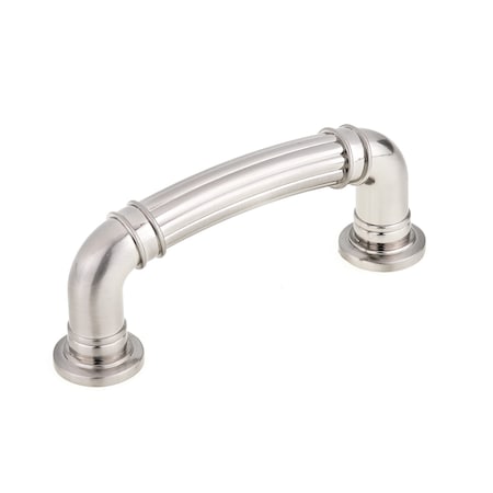 Richelieu Hardware 3 in (76.2 mm) Center-to-Center Brushed Nickel Traditional Drawer Pull BP88183195