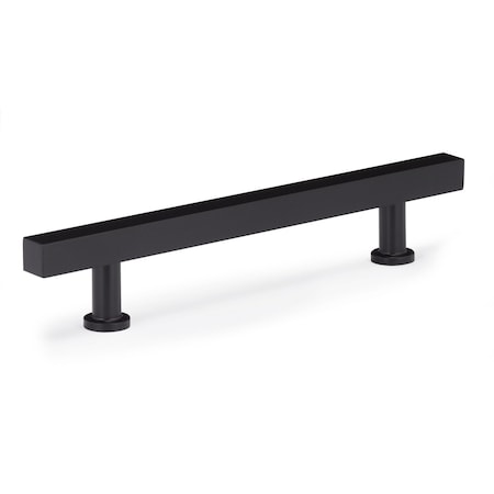 Richelieu 5 1/16-inch (128 mm) Center to Center Matte Black Contemporary Cabinet Pull BP8864128900