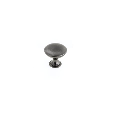 Richelieu 31/32 in (25 mm) Black Stainless Steel Contemporary Cabinet Knob BP904125169