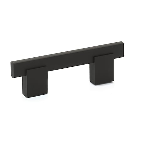 Richelieu 3 in. (76 mm) Center-to-Center Matte Black Contemporary Drawer Pull BP905076900
