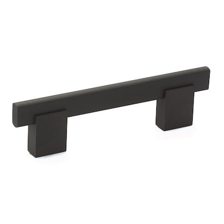 Richelieu 3-3/4 in. (96 mm) Center-to-Center Matte Black Contemporary Drawer Pull BP905096900