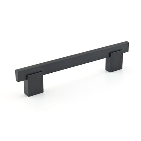 Richelieu 5 1/16 in (128 mm) Center-to-Center Matte Black Contemporary Cabinet Pull BP905128900