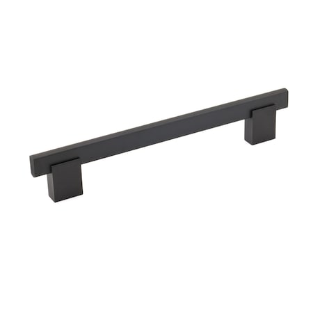 Richelieu 6 5/16 in (160 mm) Center-to-Center Matte Black Contemporary Drawer Pull BP905160900