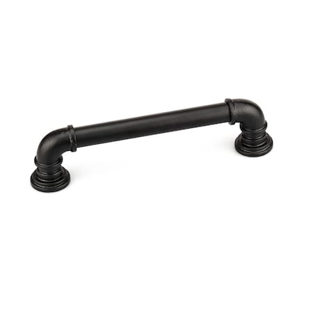 Richelieu 8-13/16 in. (224 mm) Center-to-Center Matte Black Forged Iron Eclectic Barn Door Pull BP9547224900