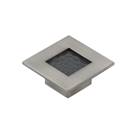 Richelieu 2 3/8 in. X 2 3/8 in. (60 mm x 60 mm) Brushed Pewter Transitional Metal Cabinet Knob BP98760242