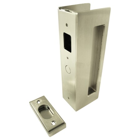 Richelieu CL400 Cavity Sliders Magnetic Pocket Door Handle, Privacy, Satin Chrome CL400A0329