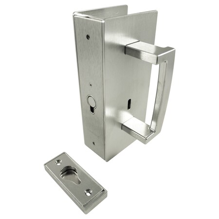 Richelieu CL400 Cavity Sliders Magnetic Pocket Door Handle, Privacy, Satin Nickel CL406B0134