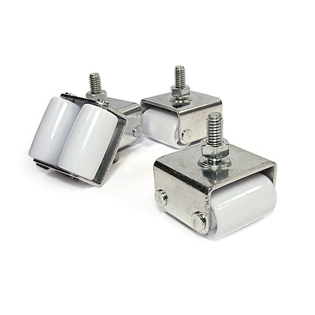 Richelieu Appliance Casters, Fixed, with Threaded Stem, Zinc, White F22817