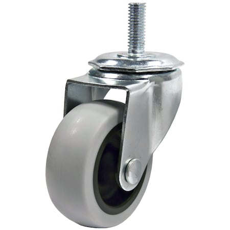 Madico Industrial Casters for General Use, Swivel Without Brake, with Threaded Stem, Gray F24712