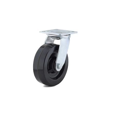 Richelieu Industrial Black Phenolic Casters, Swivel Without Brake, with Plate, Black F26817