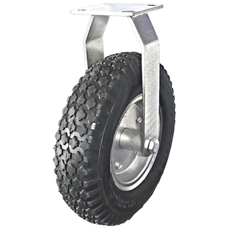 Richelieu Industrial Pneumatic Casters, Fixed, with Plate, Black F27359