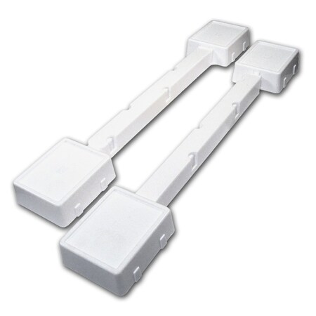 Richelieu Appliance Casters, Fixed, with Plate, White F27659