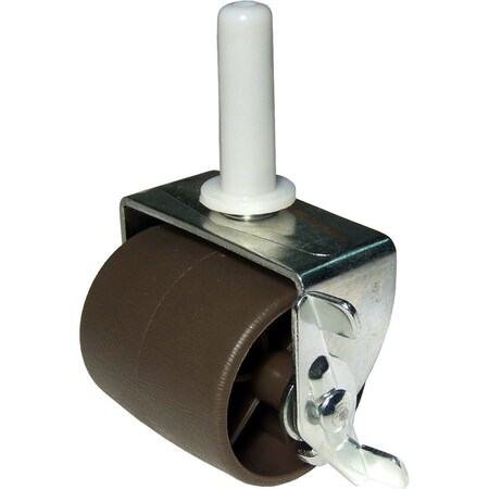 Richelieu Bed Frame Casters - Rigid Tread, Box of 2, Zinc, Brown F28810