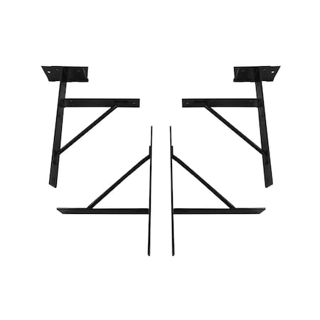 Onward 11 78inch 303 mm x 7 34inch 197 mm Gate Bracket Kit, Black GK1