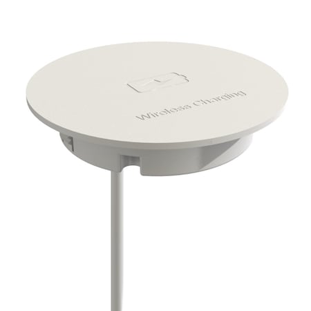 Richelieu Recessed Top Mount Wireless QI Charging Station, White OEXH702A030